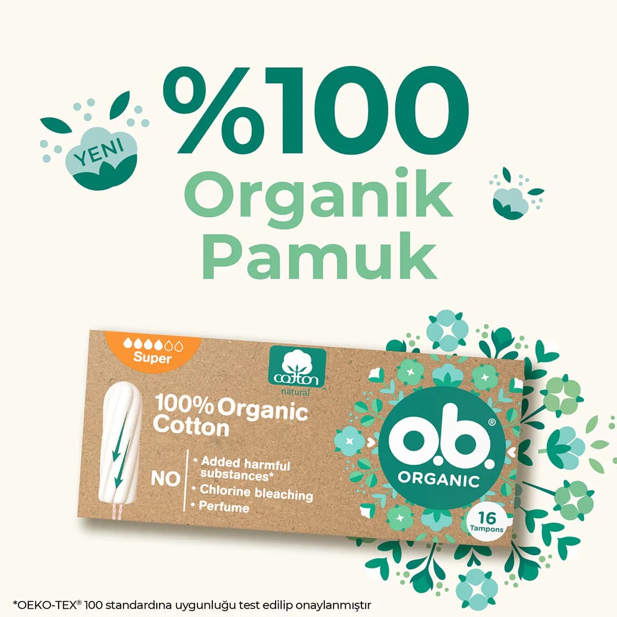 Ob Organic Tampon Super 16 pcs