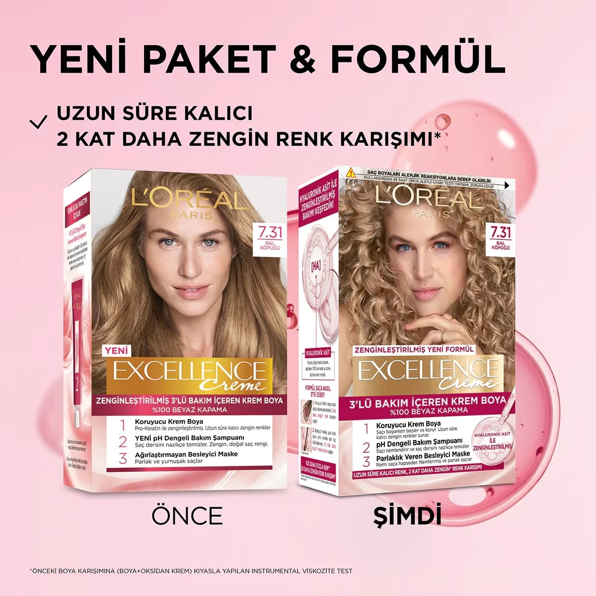 L'Oreal Paris صبغة شعر لوريال باريس إكسلنس كريم 7.31 رغوة العسل