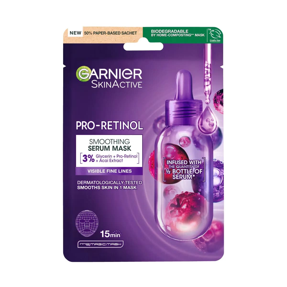 Garnier Pro-retinol Smoothing Sheet Mask