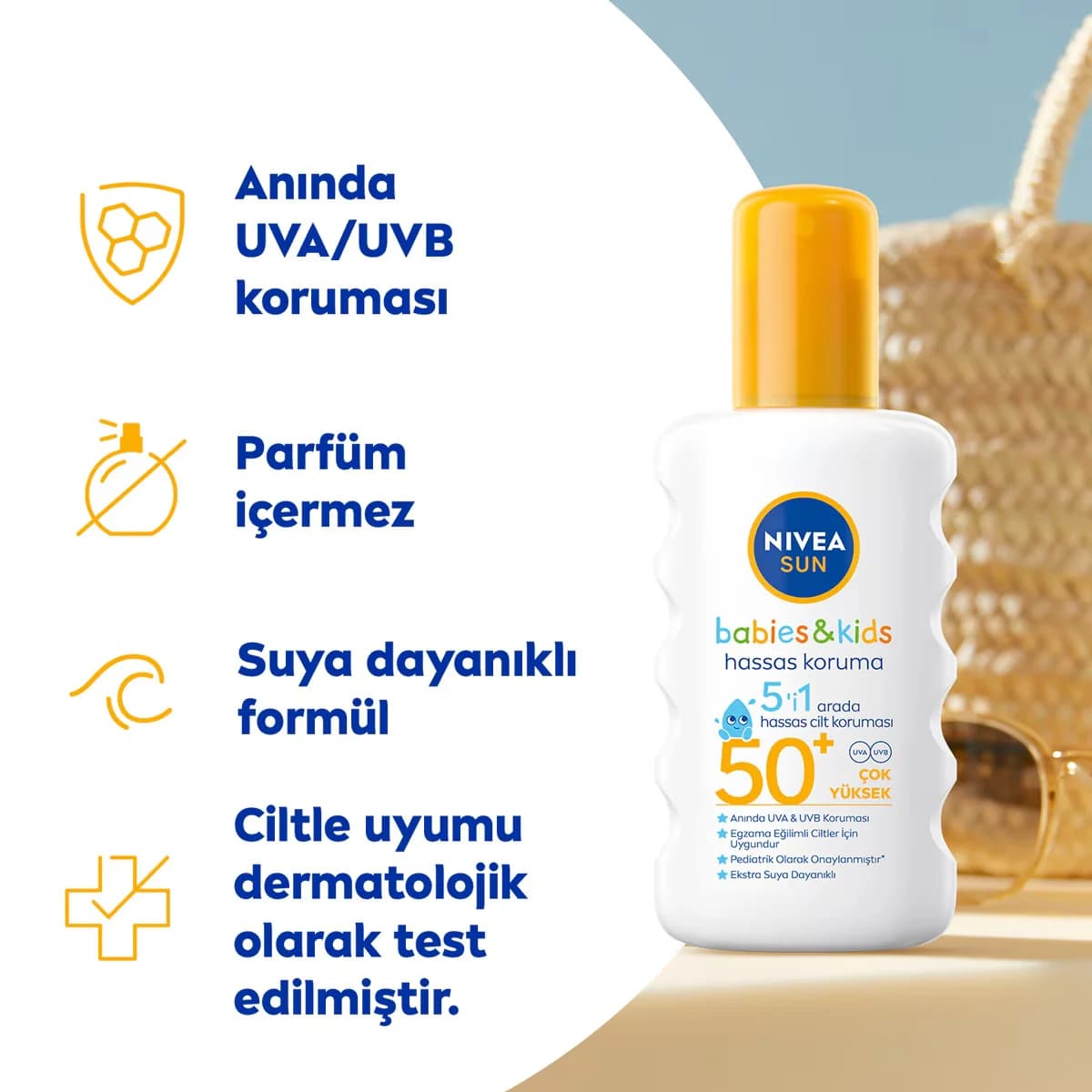 Солнцезащитный спрей для детей Nivea Sun Sensitive Protection SPF 50+ 200 мл