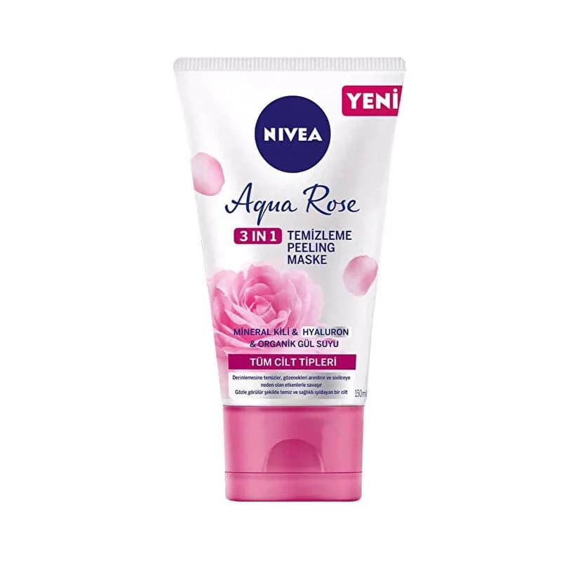 Nivea Aqua Rose Peeling Mask 3 in 1 cleanser 150 ml