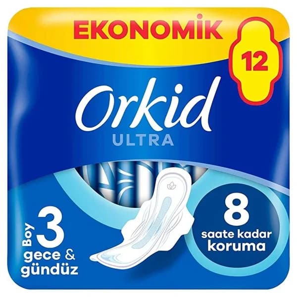 Orkid Ultra Extra Sanitary Pad Night Economic Pack of 12