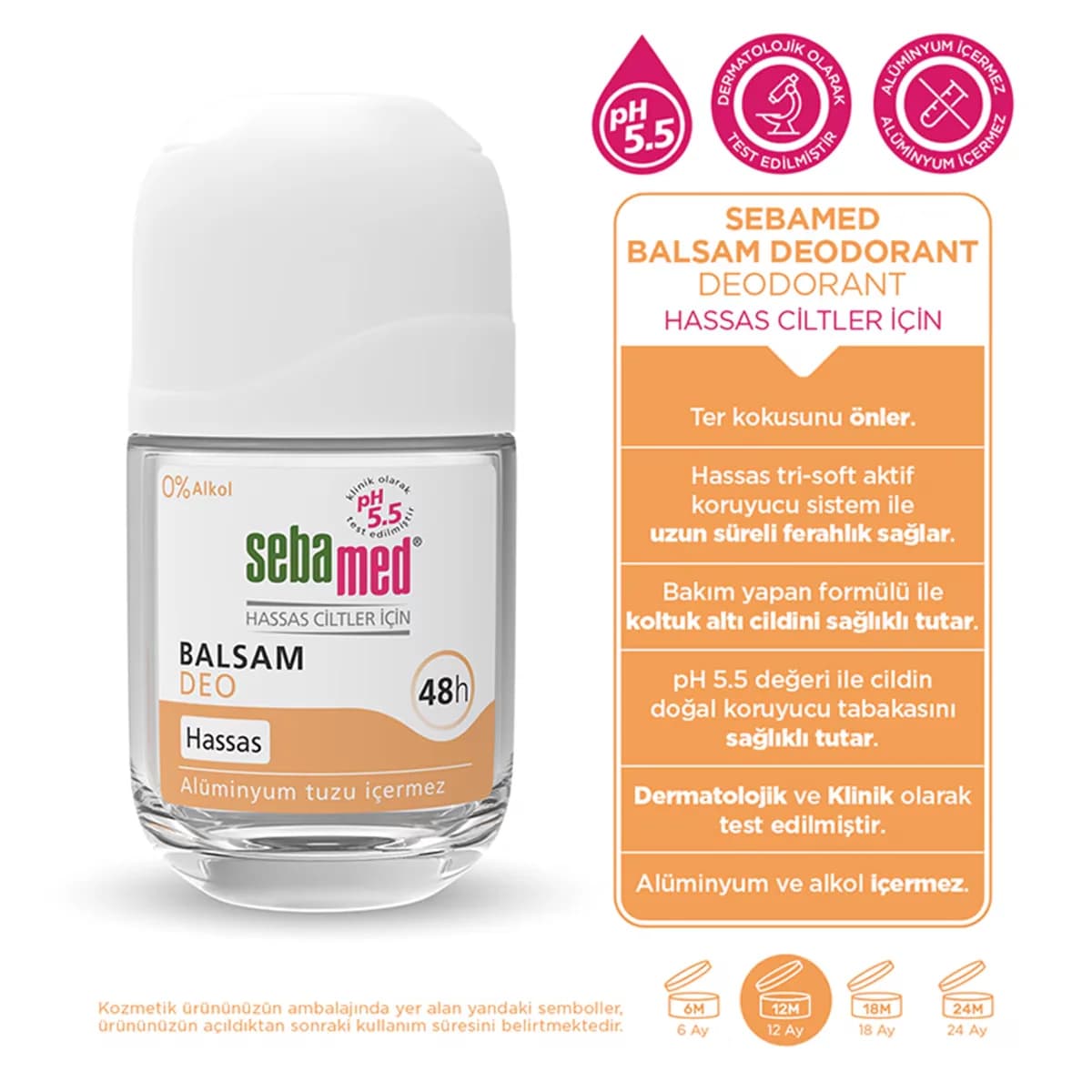 Sebamed مزيل عرق سيباميد رول أون بالسام 50 مل