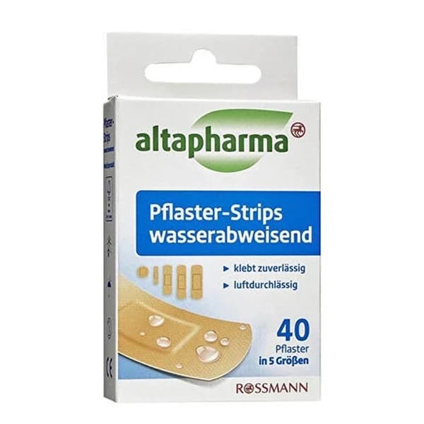 Altapharma Waterproof Strip Bandage 40 pcs in 5 different sizes