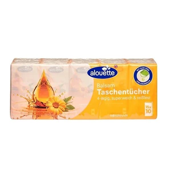 Alouette Paper Tissues with Calendula and Aloe Vera 150 pcs