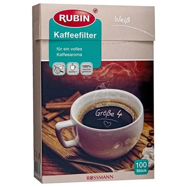Rubin Coffee Filter - No:4 White Color 100 pcs