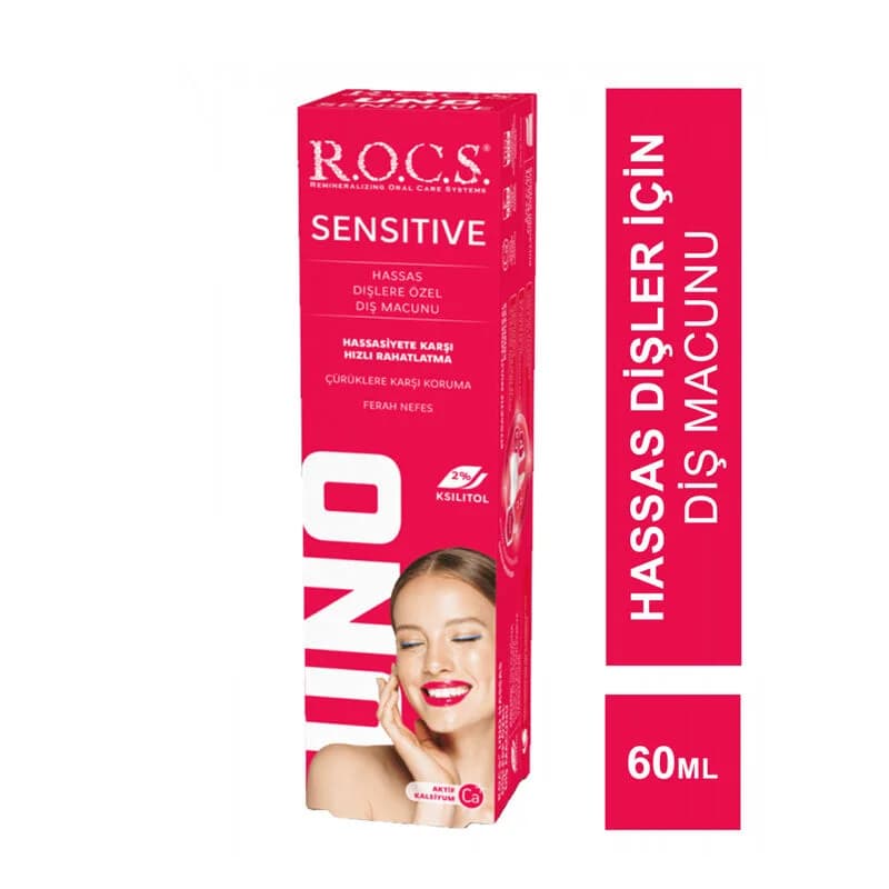 Rocs Uno Sensitive Zähne Zahnpasta - 60 ml