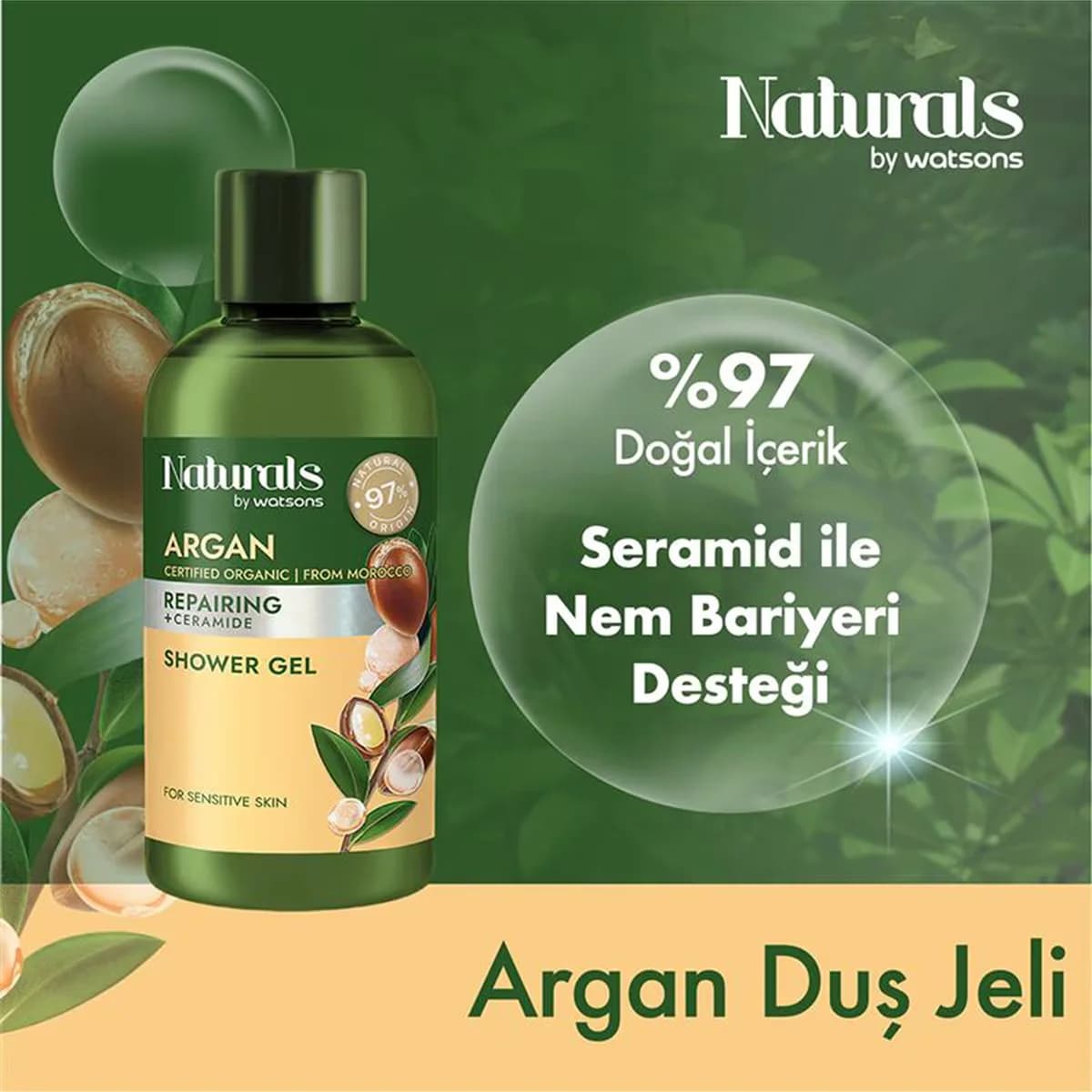 Гель для душа с аргановым маслом 100 мл от Naturals By Watsons