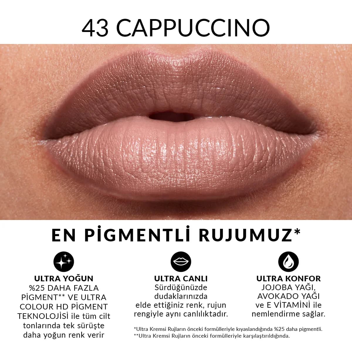 Avon أحمر شفاه أفون ألترا كريمي كابتشينو