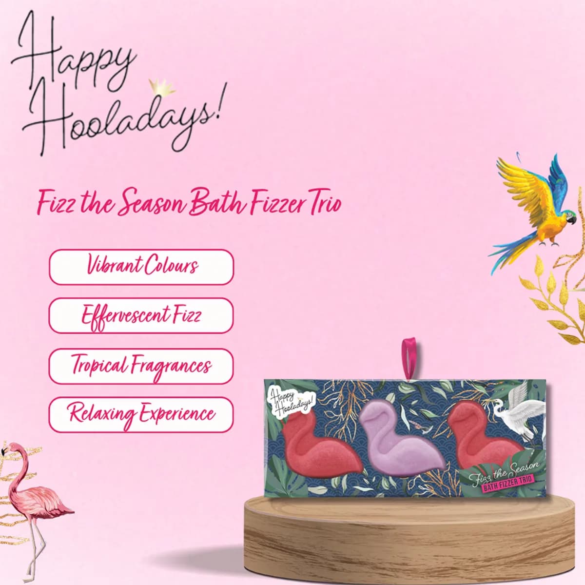 Dirty Works Ho Ho Flamingo Badebomben 3er-Pack