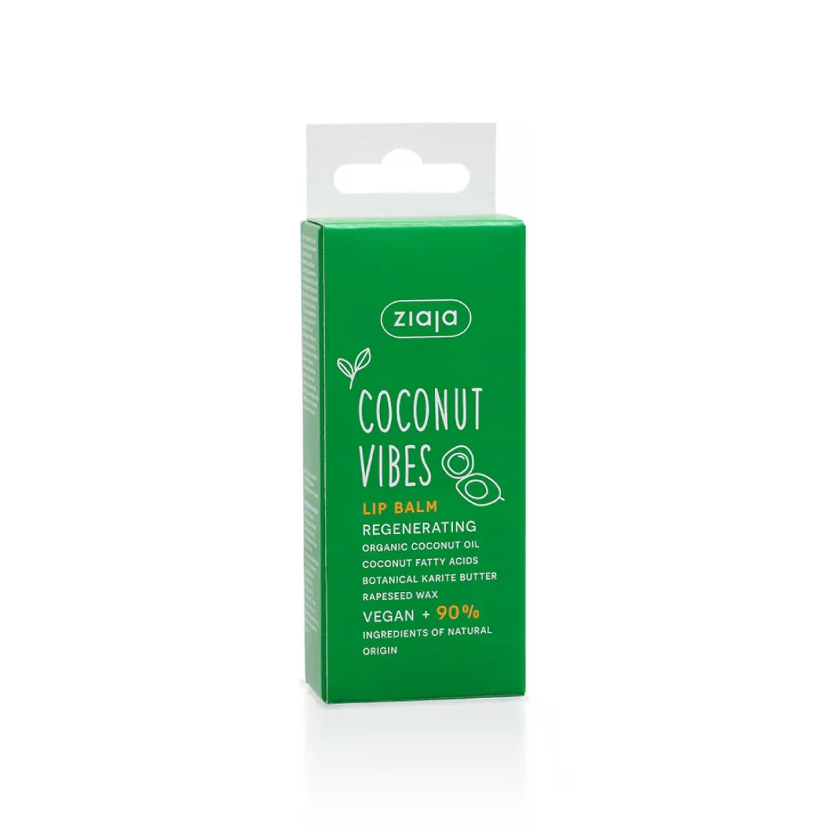 Ziaja Coconut Lip Balm 10ml - Vegan, Moisturizing & Nourishing