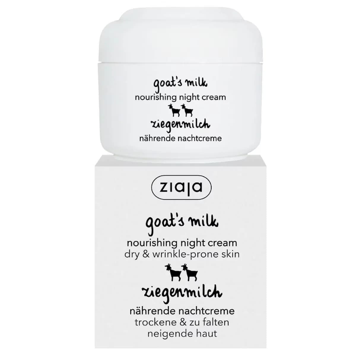 Ziaja Goat Milk Night Cream for Dry and Wrinkle Prone Skin, Goat Milk Content 50 ml