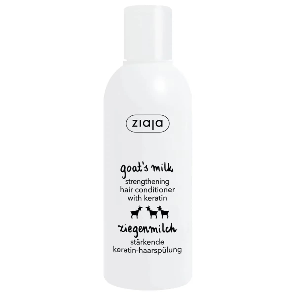 Ziaja Goat Milk Conditioner for Dry and Dull Hair, Goat Milk and Keratin 200 ml