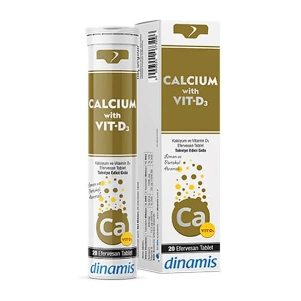 Dinamis Calcium With Vith-c Food Supplement 20 effervescent Tablets