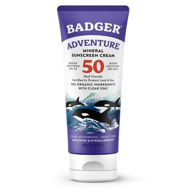 Badger Adventure Sports Organic Sunscreen Spf50 87 ml