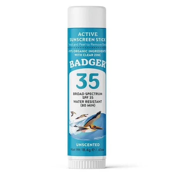 Badger Clear Zinc Unscented Sun Cream Stick Spf 35 18.4 gr