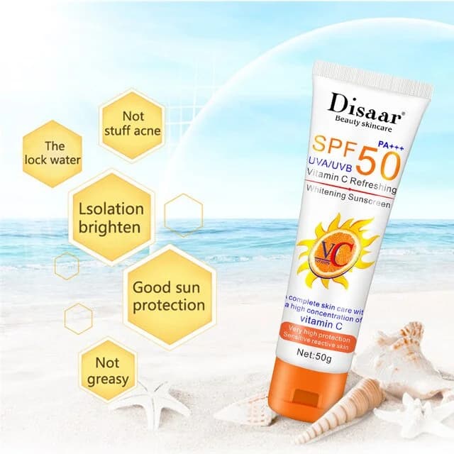 Крем для загара SPF 50 с витамином C, 50г от Desar