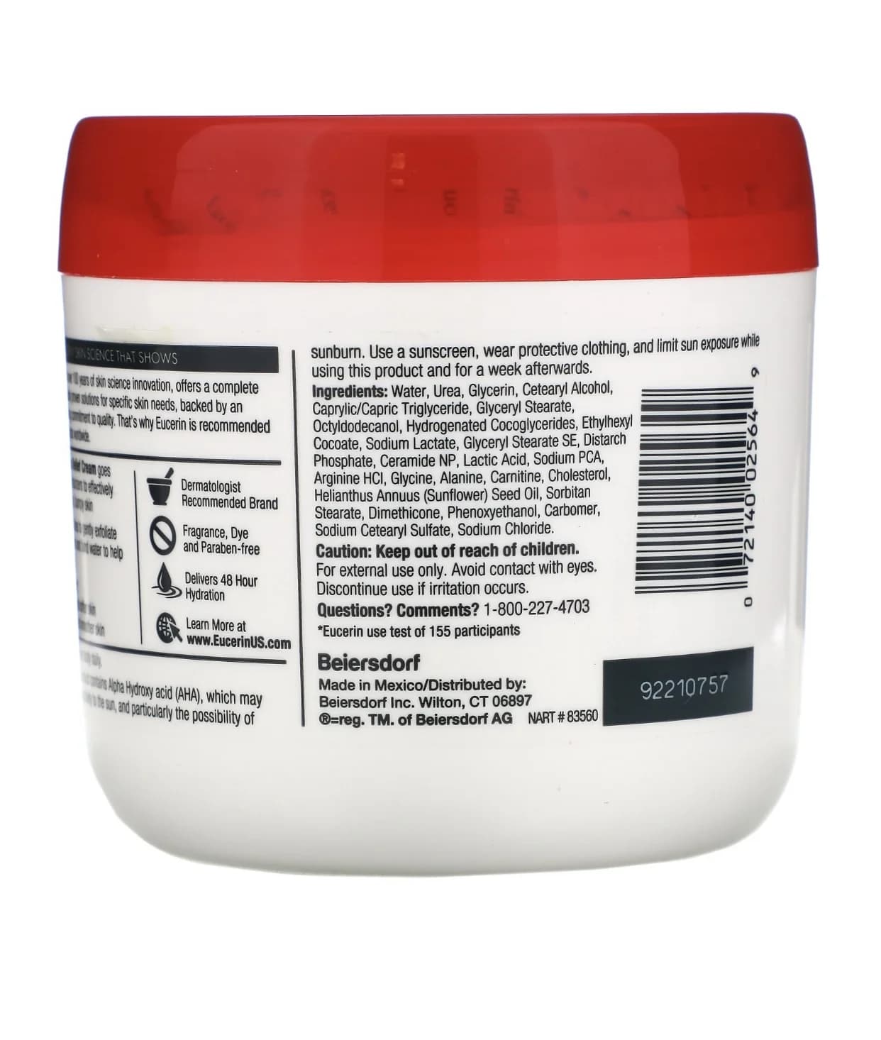 Крем для снятия шероховатости Eucerin, без аромата, 454 г