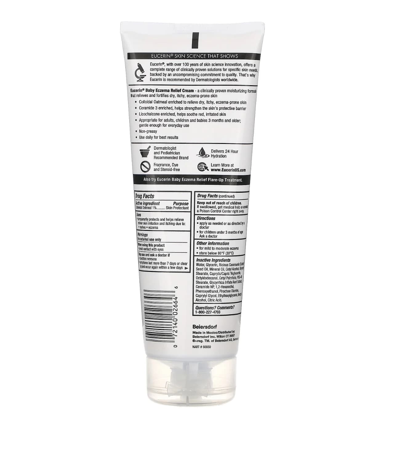 Eucerin Fragrance-Free Eczema and Irritation Treatment for Young Children, 226g