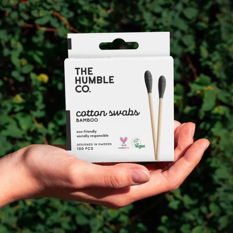 The Humble Co Bamboo Cotton Swabs Black 100 pcs