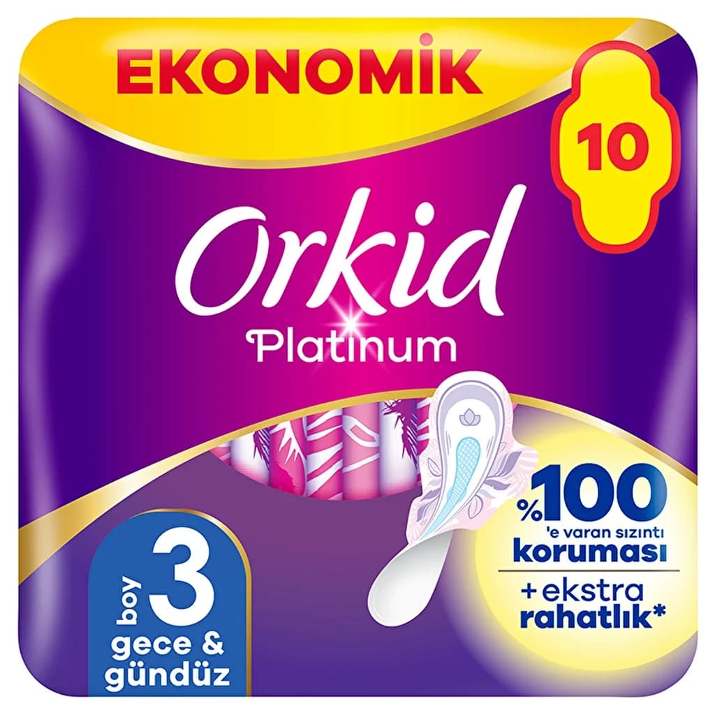 Orkid Platinum Night (size 3) 10 pcs Sanitary Pads