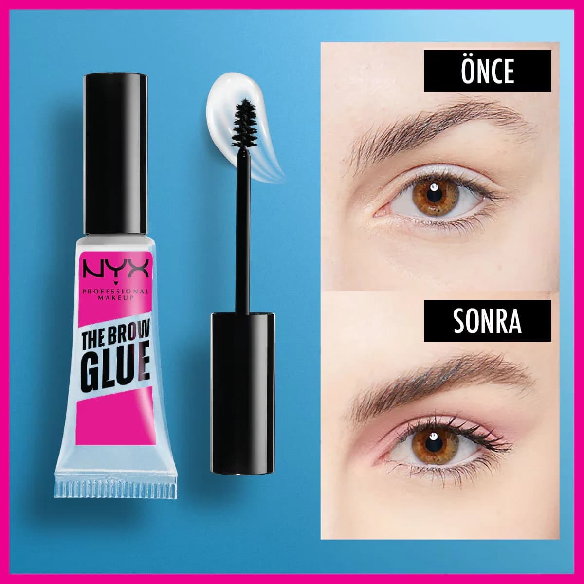 NYX غراء الحواجب من نيكس بروفيشنال ميك أب، ماسكارا تثبيت الحواجب شفافة