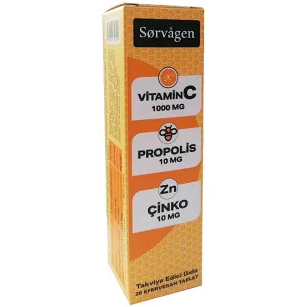 Sorvagen Vitamin C Supplementary Food 20 effervescent Tablets