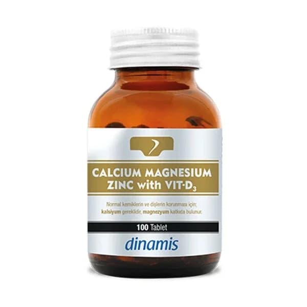 Dinamis Calcium Magnesium Zinc With Vit-d3 food Supplement 100 tablets