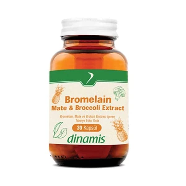 Dinamis Bromelain Mate- Broccoli Extract Food Supplement 30 capsules