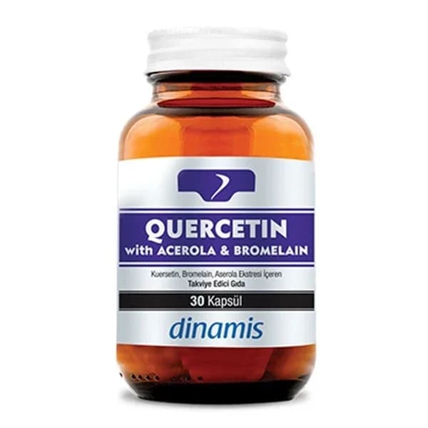 Dinamis Quercetin - Food Supplement Containing Bromelain -acerola 30 capsules