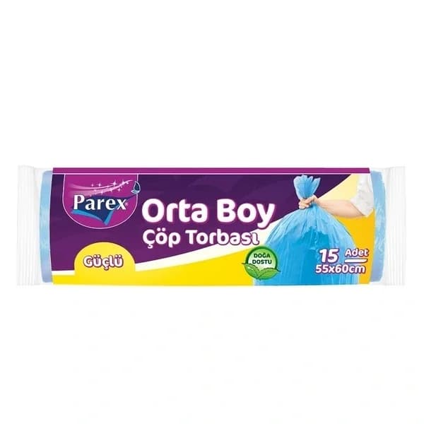 Parex Strong Garbage Bag Medium Size 15 pcs