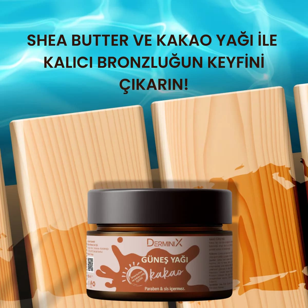 Derminix Kakaosonnenöl 125ml - Feuchtigkeitsspendender SPF-Schutz