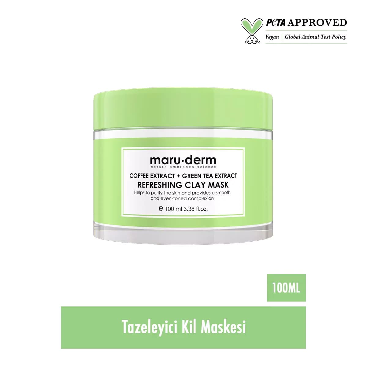 Maruderm Coffee And Green Tea Extract Refreshing Clay Mask 100 ml