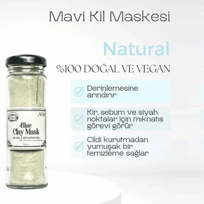 Глиняная маска Rosece R26 синяя | Очищающая 75 г