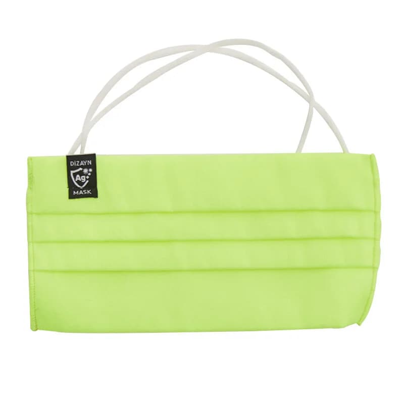 Dizaynmask Silver Ion Washable Cloth Mask - Neon Yellow S 3-5 years