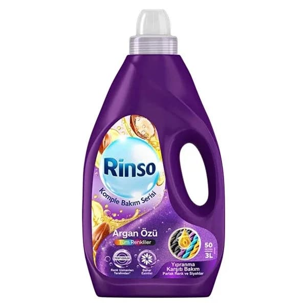 Rinso Liquid Detergent Complete Care Series Argan Extract All Colors 3 lt