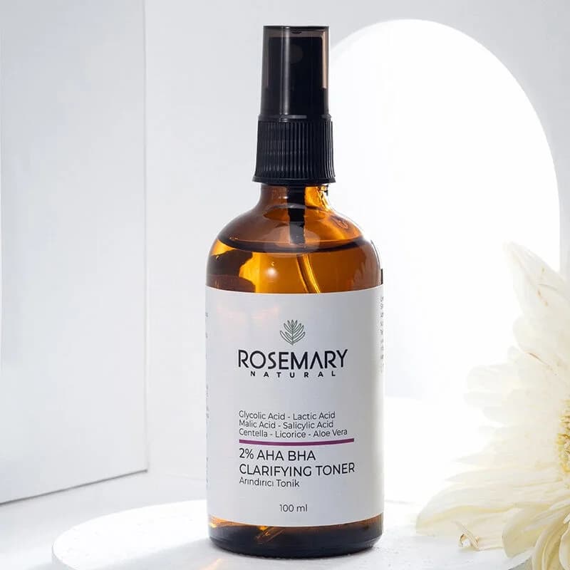 Тоник очищающий 2% AHA BHA с розмарином 100 мл от Rosemary Natural