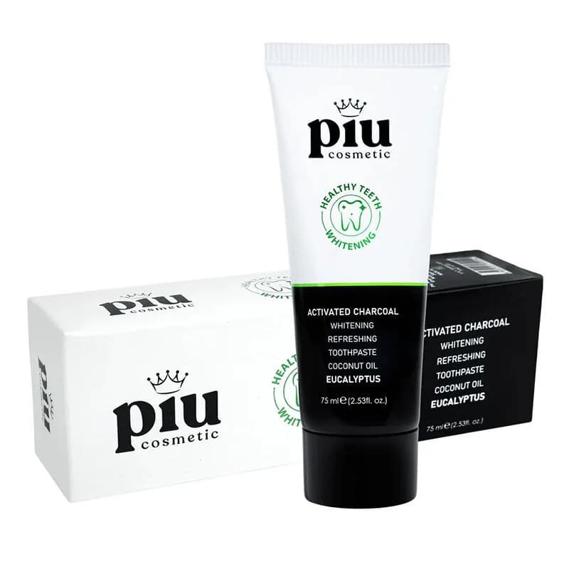 Piu Cosmetic معجون أسنان بيو كوزماتيك بالكربون النشط 75 مل