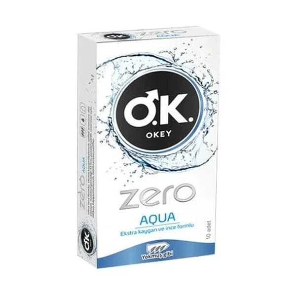 Okey Zero Aqua Extra Lubricious And Thin Condom 10 pcs