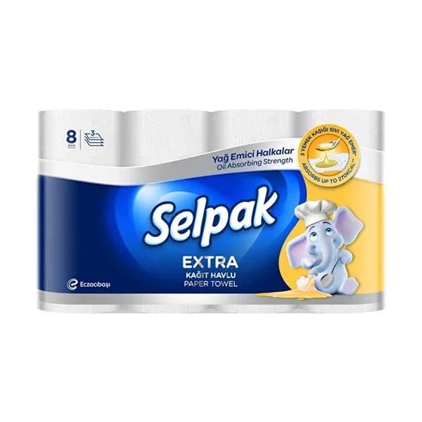 Selpak Extra Paper Towel Oil Absorbent 8-pcs