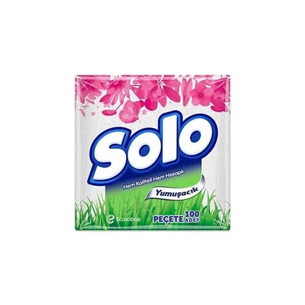 Solo Napkin 100'lü - Durable, Fibrous Texture for Easy Clean-Up