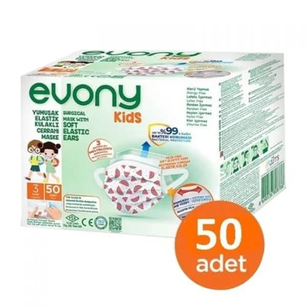 Evony Kids 3 layer Children's Mask 50 pcs