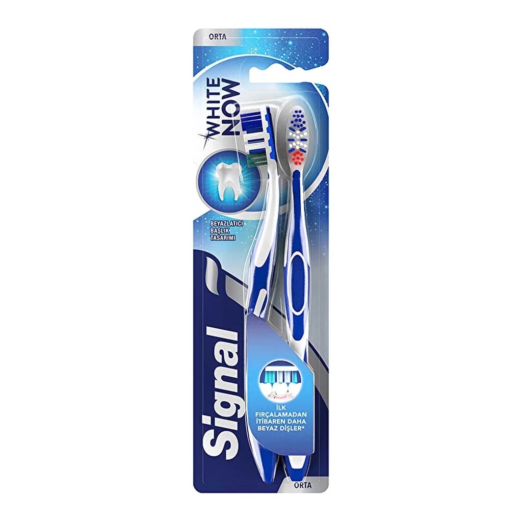 Зубная щетка Signal White Now Средняя 1+1
