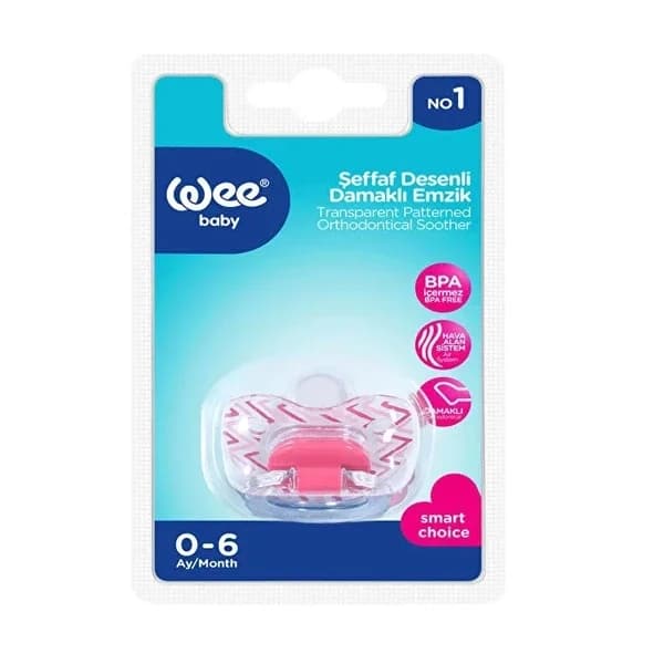 Wee Baby Transparent Patterned Body Paddle Pacifier 1 pcs