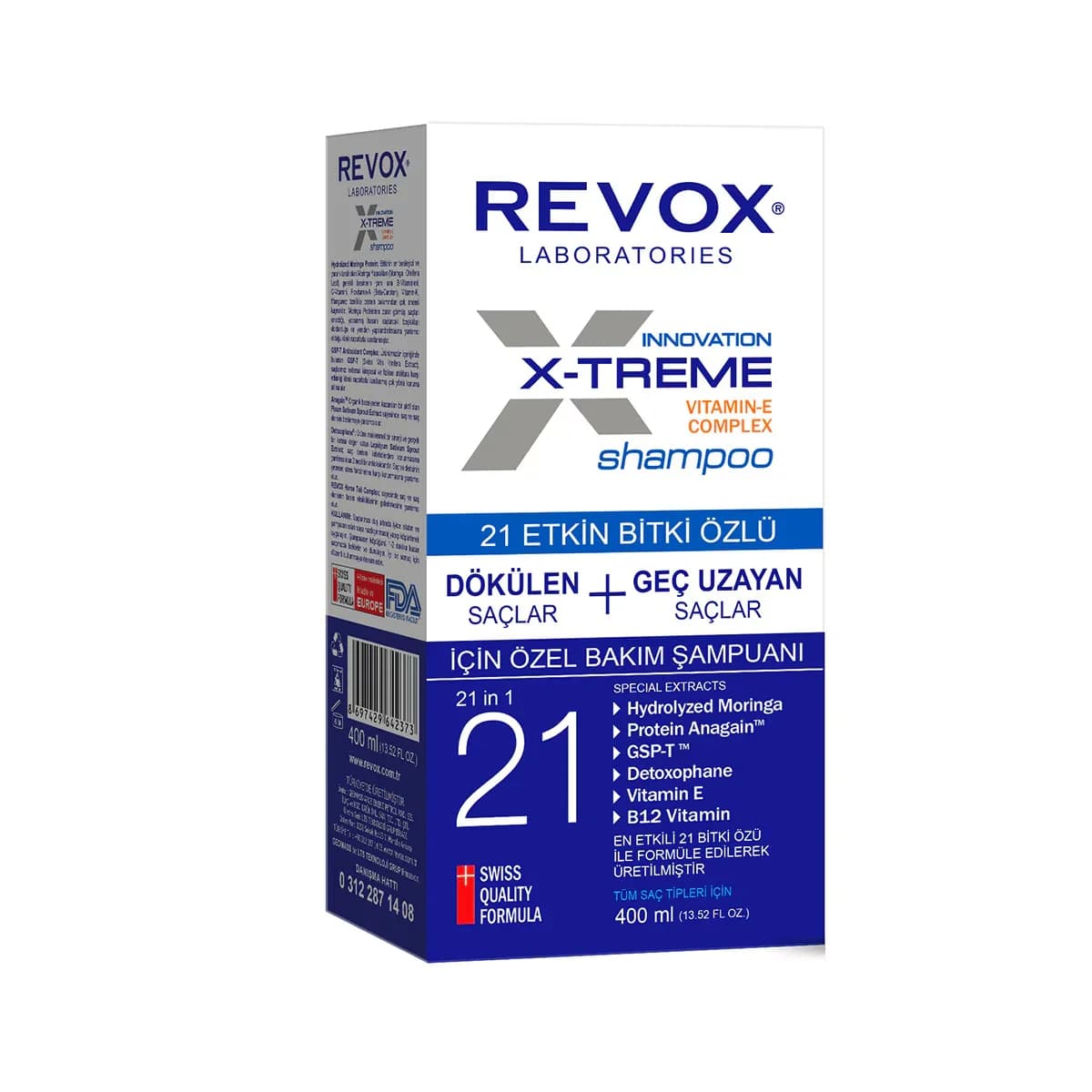 Revox X-Treme Haarausfall Shampoo mit 21 Kräuterextrakten 400ml