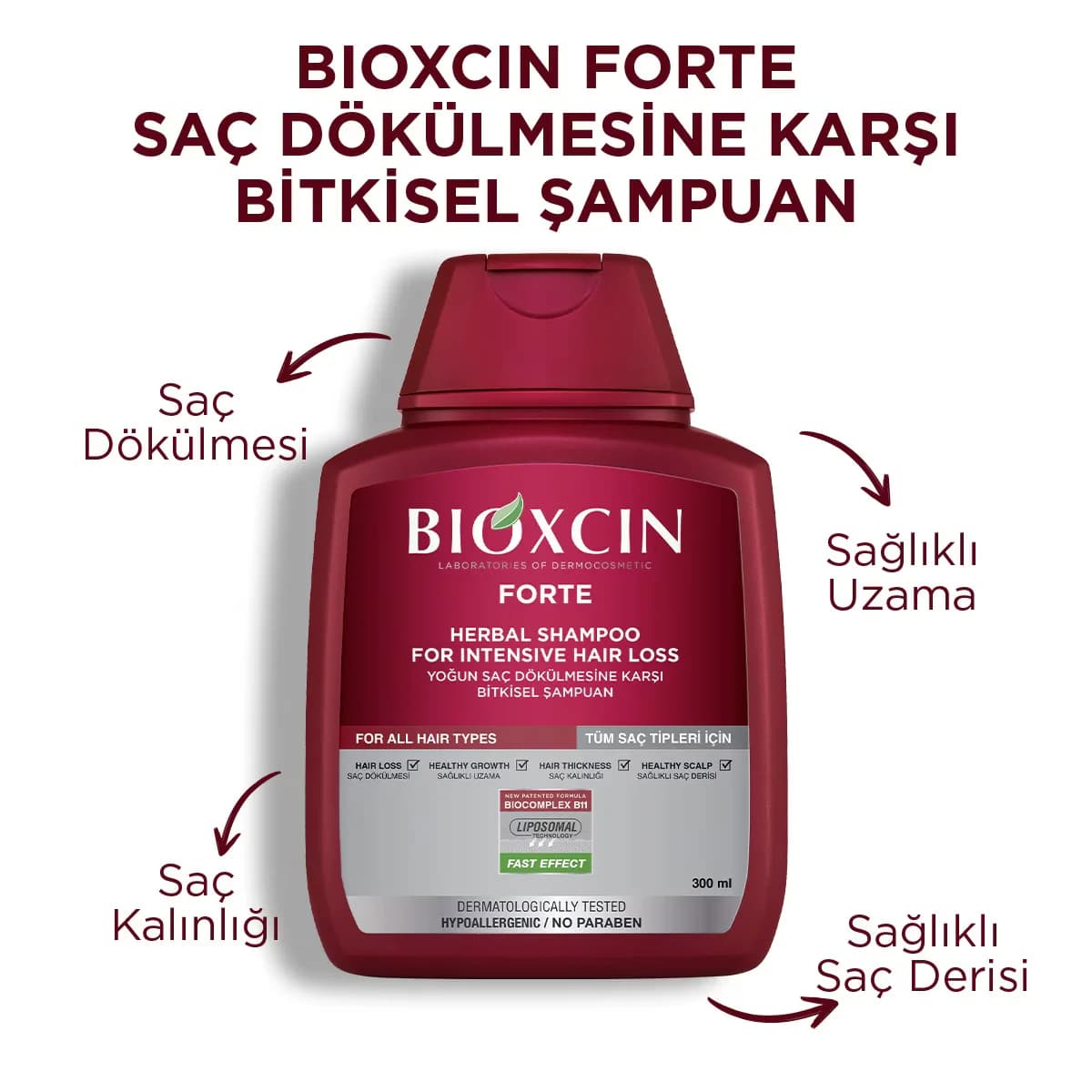 Bioxcin شامبو بيوكسين فورتيه لعلاج تساقط الشعر الشديد 300 مل