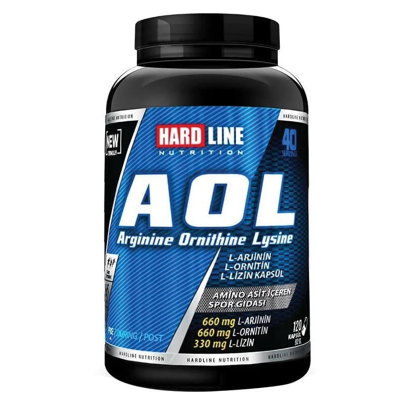 Hardline Aol Arginine Ornithine Lysine 120 capsules
