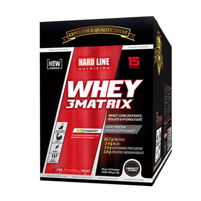 Hardline Whey 3 matrix Strawberry 30 g X 15 pcs 450 g