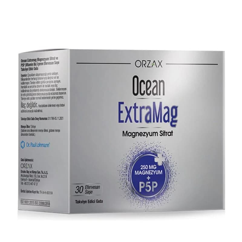 Orzax Ocean Extramag Magnesium Citrate Effervescent 30 sachets