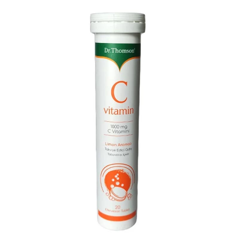 Dr.Thomson Vitamin C Lemon Flavor 1000 mg 20 effervescent Tablets